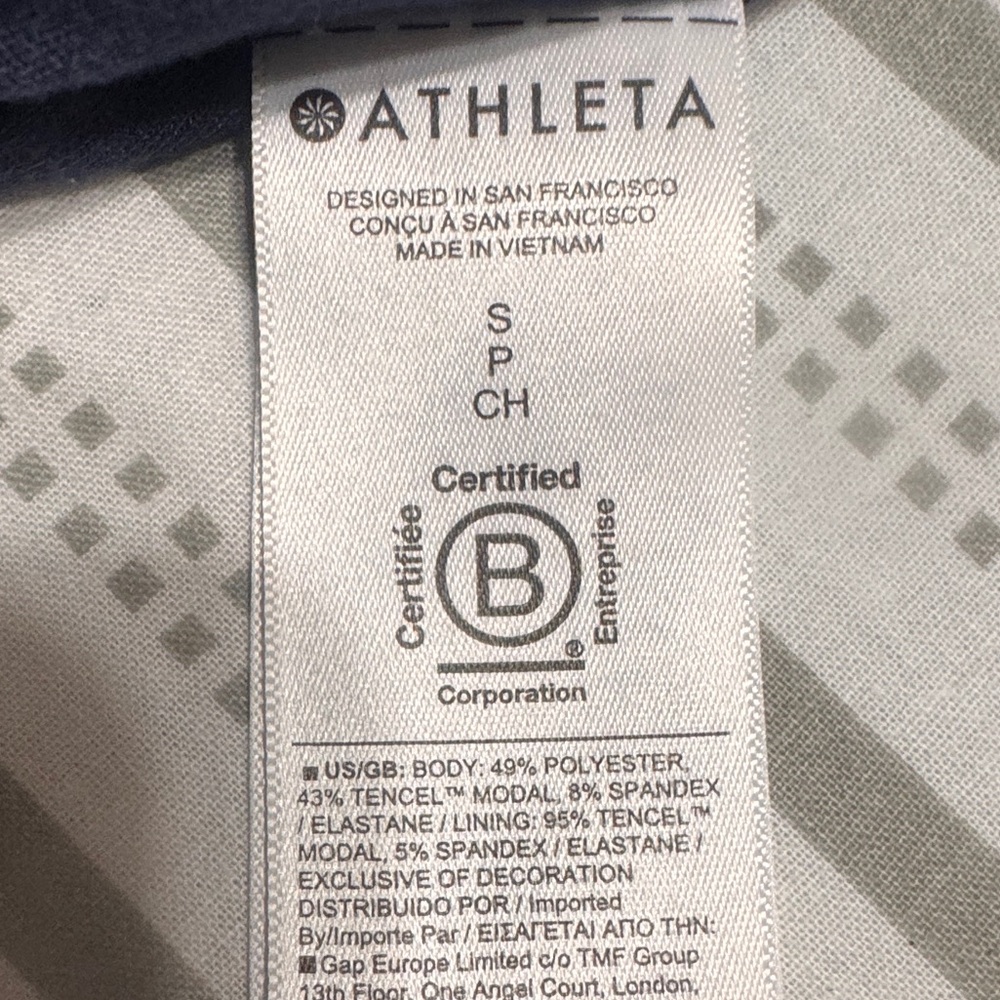 Athleta women’s‎ bubble hem cropped hoodie blue size small - Picture 9 of 9